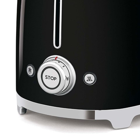 Toster Smeg TSF02BLEU czarny 4 kromek, metalowa obudowa Toster Smeg TSF02BLEU czarny 4 kromek, metalowa obudowa