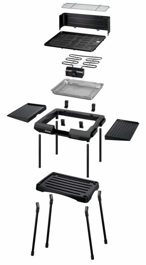 Unold 58565 grill Gril Stacja kuchenna Prąd elektryczny Czarny 1600 W
