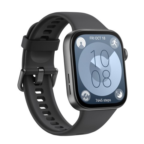 Huawei WATCH Fit 3 4,62 cm (1.82") AMOLED Cyfrowy 408 x 480 px Ekran dotykowy Czarny Wi-Fi GPS Huawei WATCH Fit 3 4,62 cm (1.82") AMOLED Cyfrowy 408 x 480 px Ekran dotykowy Czarny Wi-Fi GPS