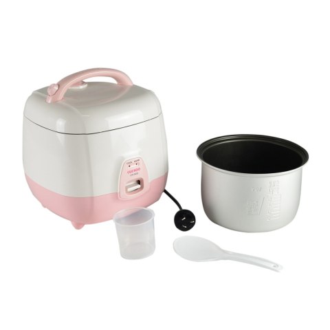 Kuchenka do ryżu z kukułką 1000ml biało-różowa CR-0632 Kuchenka do ryżu z kukułką 1000ml biało-różowa CR-0632