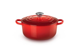 Le Creuset Signature Roaster okrągły 22cm wiśniowy