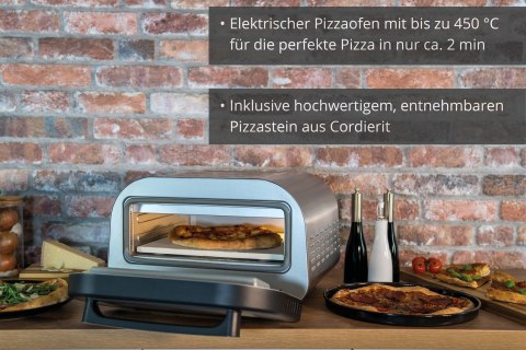 Niestary piec do pizzy Luigi srebrny (68816)