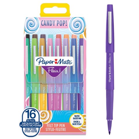 Papermate Flair Candy Pop mazak Średni Wielobarwny 16 szt. Papermate Flair Candy Pop mazak Średni Wielobarwny 16 szt.
