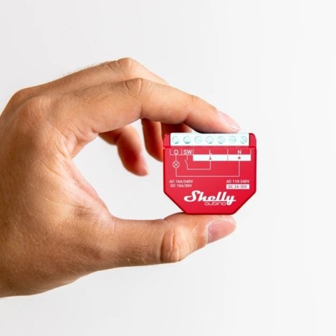 Shelly Qubino Wawe 1PM Mądry przełącznik Czerwony Shelly Qubino Wawe 1PM Mądry przełącznik Czerwony