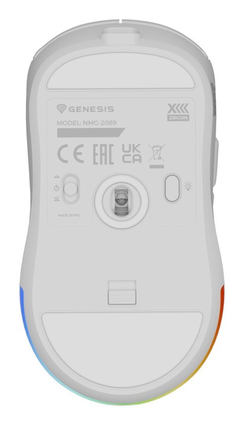 GENESIS Zircon XIII myszka Gaming Oburęczny RF Wireless + USB Type-C Optyczny 26000 DPI