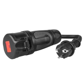 Green Cell Przejściówka Adapter Siłowy Czerwony CEE 16A 400V 5P do Gniazda Schuko 230V