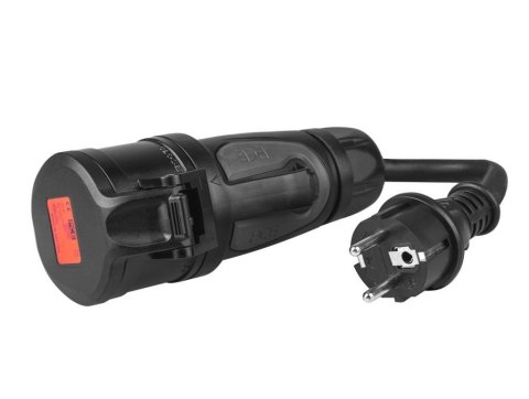 Green Cell Przejściówka Adapter Siłowy Czerwony CEE 16A 400V 5P do Gniazda Schuko 230V Green Cell Przejściówka Adapter Siłowy Czerwony CEE 16A 400V 5P do Gniazda Schuko 230V