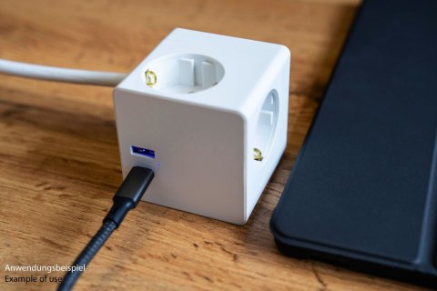 Kostka z gniazdami kabelmeister 3-fach USB-C USB-A, biała, 5m Kostka z gniazdami kabelmeister 3-fach USB-C USB-A, biała, 5m