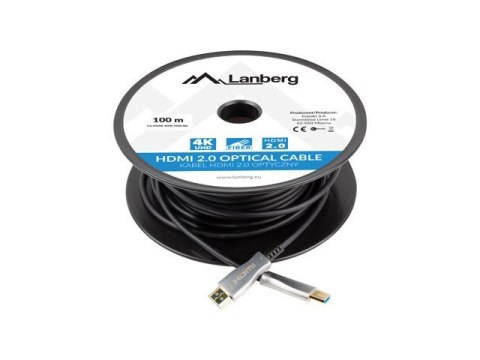 LANBERG KABEL HDMI M/M V2.0 100M OPTYCZNY AOC CA-HDMI-20FB-1000-BK LANBERG KABEL HDMI M/M V2.0 100M OPTYCZNY AOC CA-HDMI-20FB-1000-BK