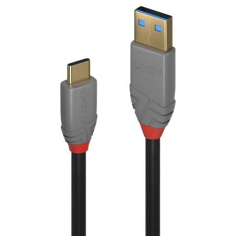 Lindy 36910 kabel USB 0,5 m USB C USB A Czarny, Szary Lindy 36910 kabel USB 0,5 m USB C USB A Czarny, Szary