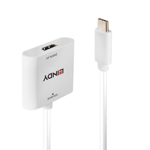 Lindy 43339 adapter kablowy 0,1 m USB Type-C HDMI Biały Lindy 43339 adapter kablowy 0,1 m USB Type-C HDMI Biały