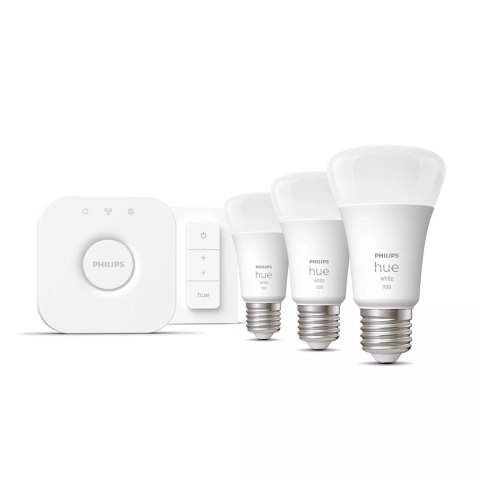 Philips Hue W Starter Kit 9,5W A60 E27 3szt, mostek, przełącznik Philips Hue Hue W Starter Kit 9,5W A60 E27, 3szt., mostek, prze Philips Hue W Starter Kit 9,5W A60 E27 3szt, mostek, przełącznik Philips Hue Hue W Starter Kit 9,5W A60 E27, 3szt., mostek, prze