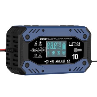 Prostownik automatyczny z LCD 24V 5A / 12V 10A LiFePO4 / AGM