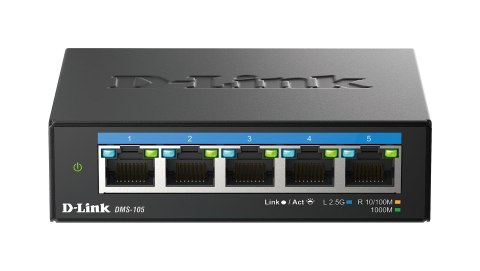 5-portowy wielogigabitowy przełącznik biurkowy D-Link 2,5G - niezarządzalny - L2 - 2.5G Ethernet (100/1000/2500)