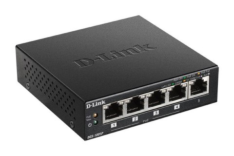 D-Link DGS-1005P/E łącza sieciowe Nie zarządzany Gigabit Ethernet (10/100/1000) Obsługa PoE Czarny D-Link DGS-1005P/E łącza sieciowe Nie zarządzany Gigabit Ethernet (10/100/1000) Obsługa PoE Czarny