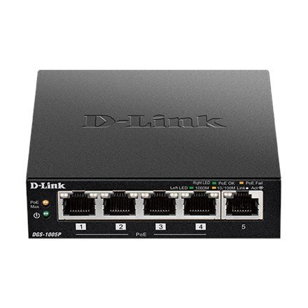 D-Link DGS-1005P/E łącza sieciowe Nie zarządzany Gigabit Ethernet (10/100/1000) Obsługa PoE Czarny D-Link DGS-1005P/E łącza sieciowe Nie zarządzany Gigabit Ethernet (10/100/1000) Obsługa PoE Czarny