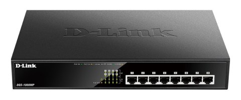 D-Link DGS-1008MP łącza sieciowe Nie zarządzany Gigabit Ethernet (10/100/1000) Obsługa PoE 1U Czarny D-Link DGS-1008MP łącza sieciowe Nie zarządzany Gigabit Ethernet (10/100/1000) Obsługa PoE 1U Czarny