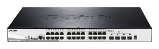 D-Link DGS-1510-28XMP/E łącza sieciowe Zarządzany L2/L3 Gigabit Ethernet (10/100/1000) Obsługa PoE Czarny, Szary