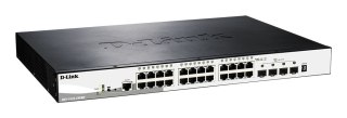 D-Link DGS-1510-28XMP/E łącza sieciowe Zarządzany L2/L3 Gigabit Ethernet (10/100/1000) Obsługa PoE Czarny, Szary