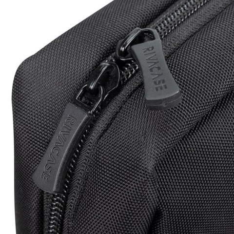 RIVACASE TORBA NA LAPTOP 15,6-16 ALPENDORF ECO, CZARNA, MATERIAŁ WODOODPORNY, EKO RPET, KIESZENIE NA SMARTFON, DOKUM.,AKCES.