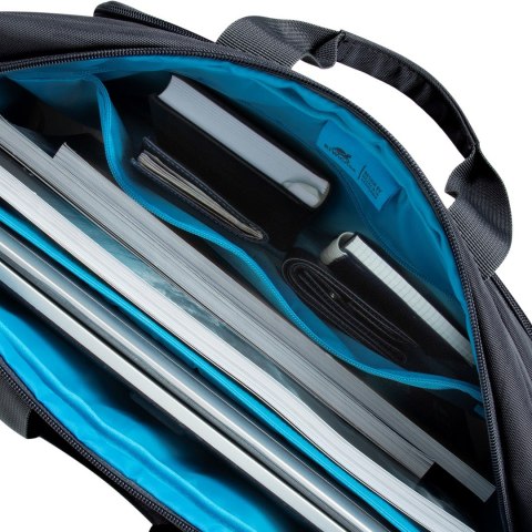 RIVACASE TORBA NA LAPTOP 15,6-16 ALPENDORF ECO, CZARNA, MATERIAŁ WODOODPORNY, EKO RPET, KIESZENIE NA SMARTFON, DOKUM.,AKCES.