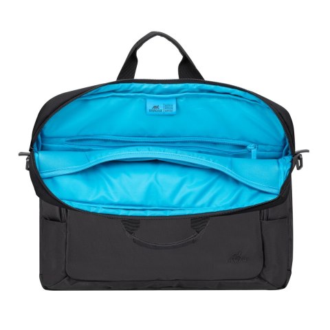 RIVACASE TORBA NA LAPTOP 15,6-16 ALPENDORF ECO, CZARNA, MATERIAŁ WODOODPORNY, EKO RPET, KIESZENIE NA SMARTFON, DOKUM.,AKCES.