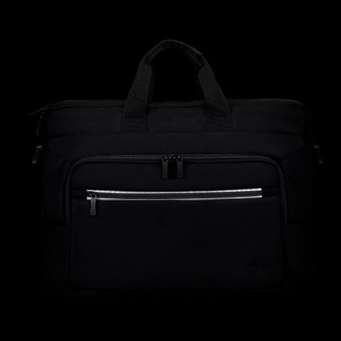 RIVACASE TORBA NA LAPTOP 15,6-16 ALPENDORF ECO, CZARNA, MATERIAŁ WODOODPORNY, EKO RPET, KIESZENIE NA SMARTFON, DOKUM.,AKCES.