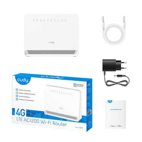 Router bezprzewodowy Cudy LT500E WiFi 5 AC1200 4G LTE Cat4 3xLAN 1xWAN/LAN Router bezprzewodowy Cudy LT500E WiFi 5 AC1200 4G LTE Cat4 3xLAN 1xWAN/LAN