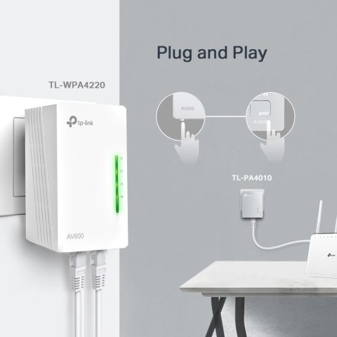 TP-Link AV600 600 Mbit/s Przewodowa sieć LAN Wi-Fi Biały 1 szt. TP-Link AV600 600 Mbit/s Przewodowa sieć LAN Wi-Fi Biały 1 szt.