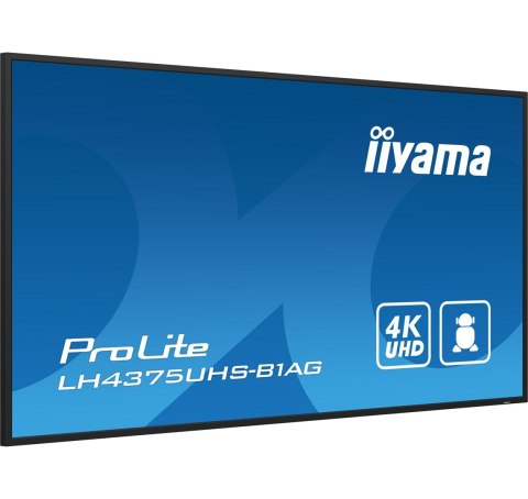 Iiyama ProLite Płaski panel Digital Signage 108 cm (42.5") LCD Wi-Fi 500 cd/m2 4K Ultra HD Czarny Procesor wbudowany Android 11 