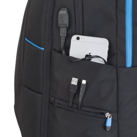 Rivacase 7860 torba na notebooka 43,9 cm (17.3") Plecak Czarny, Niebieski