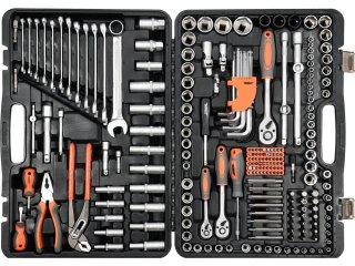 Zestaw kluczy 225 elementów 1/2"/3/8"/1/4" STHOR 58693