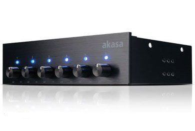 Akasa AK-FC-08BKV2 regulator prędkości wentylatora 6 kan. Czarny Akasa AK-FC-08BKV2 regulator prędkości wentylatora 6 kan. Czarny