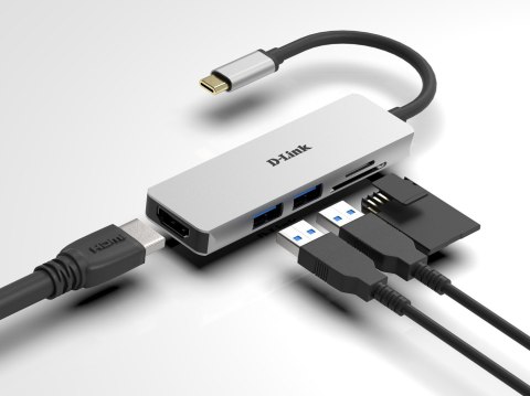 D-Link DUB-M530 stacja dokująca Przewodowa USB 3.2 Gen 1 (3.1 Gen 1) Type-C Aluminium, Czarny D-Link DUB-M530 stacja dokująca Przewodowa USB 3.2 Gen 1 (3.1 Gen 1) Type-C Aluminium, Czarny