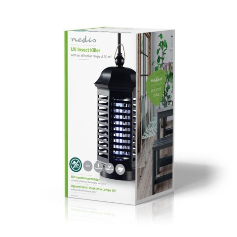 Lampa owadobójcza Nedis 4W 30 m2 czarna Lampa owadobójcza Nedis 4W 30 m2 czarna