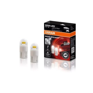 Żarówka LED (Blister 2szt.) W5W 12V 1W W21x9.5d możliwość legalizacji dla wybranych samochodów Night Breaker LED GEN 2, biała 57