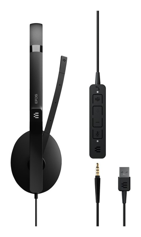 EPOS ADAPT 165T USB II Zestaw słuchawkowy Przewodowa Opaska na głowę Biuro/centrum telefoniczne USB Typu-A Czarny