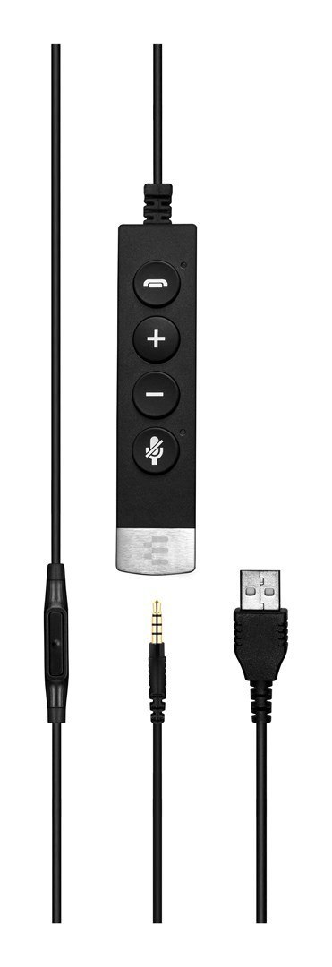 EPOS IMPACT SC 635 USB Zestaw słuchawkowy Przewodowa Opaska na głowę Połączenia/muzyka USB Typu-A Czarny, Srebrny