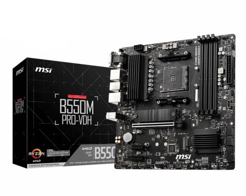 MSI B550M PRO-VDH płyta główna AMD B550 Socket AM4 micro ATX MSI B550M PRO-VDH płyta główna AMD B550 Socket AM4 micro ATX