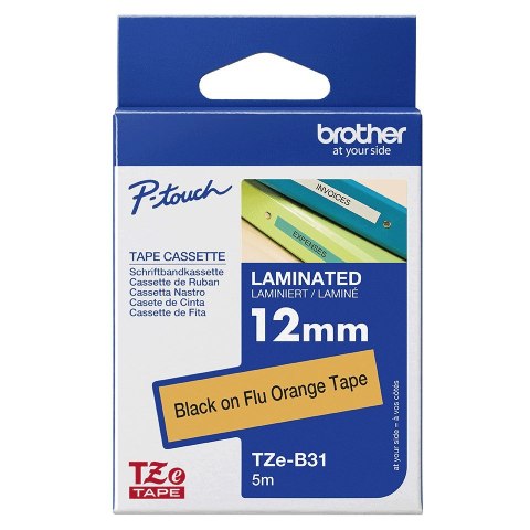Brother TZE-B31 taśmy do etykietowania Czarny na pomarańczowym fluorescencyjnym Brother TZE-B31 taśmy do etykietowania Czarny na pomarańczowym fluorescencyjnym