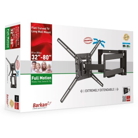 Barkan Mounting Systems 4400 uchwyt do telewizorów 2,03 m (80") Czarny Barkan Mounting Systems 4400 uchwyt do telewizorów 2,03 m (80") Czarny