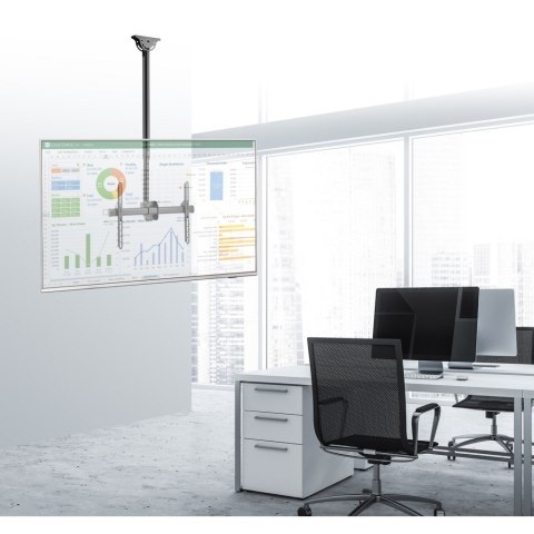 Techly ICA-CPLB 946S uchwyt do tablic informacyjnych 177,8 cm (70") Czarny