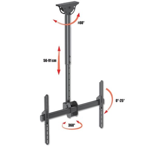 Techly ICA-CPLB 946S uchwyt do tablic informacyjnych 177,8 cm (70") Czarny