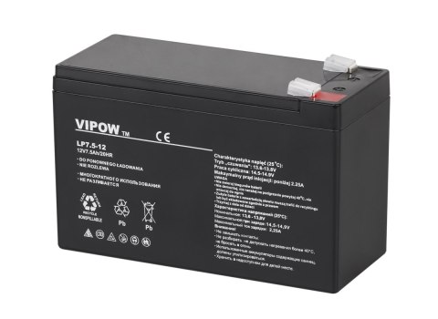 Akumulator żelowy VIPOW 12V 7.5Ah Akumulator żelowy VIPOW 12V 7.5Ah