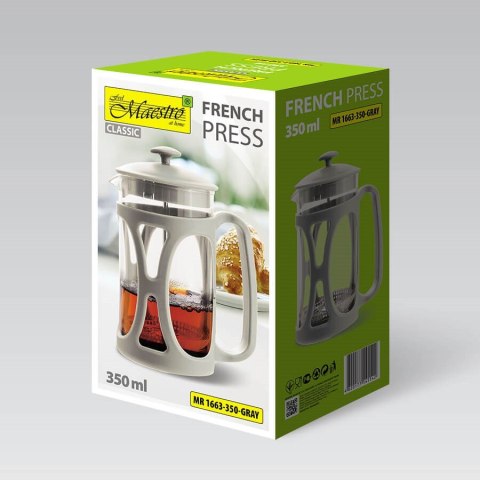 Prasa francuska MAESTRO 350ML MR-1663-350-GRAY Prasa francuska MAESTRO 350ML MR-1663-350-GRAY
