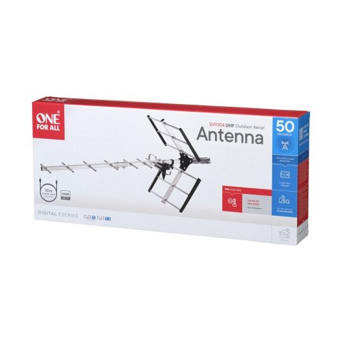 RTV One For All Antena Outdoor SV 9354 ANTENNA with 23 dB amplifier, up to 50 km from the transmitter / ONE FOR ALL - SV9354 RTV One For All Antena Outdoor SV 9354 ANTENNA with 23 dB amplifier, up to 50 km from the transmitter / ONE FOR ALL - SV9354