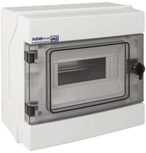 Rozdzielnica hermetyczna modułowa (500V AC, 1000V DC) 1x8 natynkowa (N+PE) IP65 RH-8 Rozdzielnica hermetyczna modułowa (500V AC, 1000V DC) 1x8 natynkowa (N+PE) IP65 RH-8