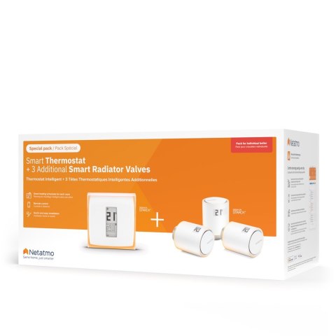 Zestaw: termostat + 3 zawory Netatmo NBU-NTH-NAV