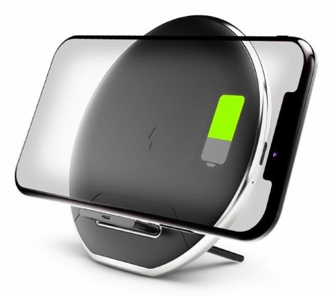Denver QI chargers QI Charging pad Smartfon Czarny, Srebrny USB Bezprzewodowe ładowanie Wewnętrzna, Zewnętrzna