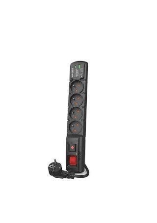 Istwa przeciwprzepięciowa Acar F4 USB A+C (szybka ładowarka) 5m ; czarny